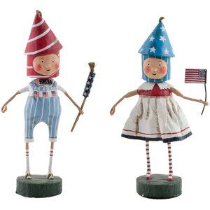 Lori Mitchell July 4th Lil Firecrackers Figures Folk Art Figurines Set Figures